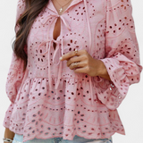 Kayden Top Bohemio De Encaje Corte Fluido Exclusivo