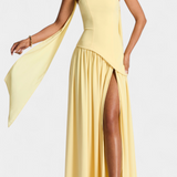 Celaena Vestido Maxi Off Shoulder Chiffon Colección Privada
