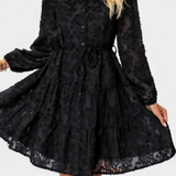 Soreia Vestido Camisero Botones Manga Texturizada Exclusivo