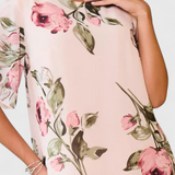 Tameka Vestido Gasa Fluida Pétalos Colección Privada