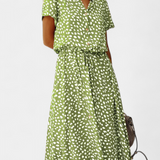 Rovena Vestido Midi Lunares Camisero Colección Exclusiva