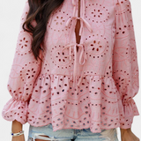 Kayden Top Bohemio De Encaje Corte Fluido Exclusivo