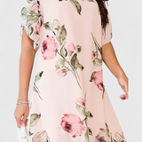 Tameka Vestido Gasa Fluida Pétalos Colección Privada