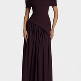 Celaena Vestido Maxi Off Shoulder Chiffon Colección Privada