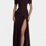 Celaena Vestido Maxi Off Shoulder Chiffon Colección Privada