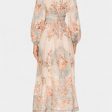 Dorotila Vestido Maxi Acampanado Floral Colección Exclusiva