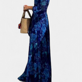 Davina Vestido Largo Off Hombro Estampado Floral Exclusiva