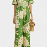 Elli Jumpsuit Estampado Monstera Colección Verano Exclusiva