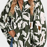 Filomena Blusa Estampado Floral Abstracto Exclusiva
