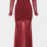 Cornella Vestido Maxi Strapless Fruncidos Satinado Limitado