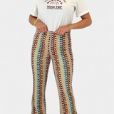Mina Pantalón Acampanado Estampado Spandex Exclusiva