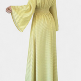 Anelia Vestido Maxi Geométrico Tejido Premium Exclusivo