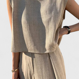 Lauren Conjunto de Dos Piezas de Pierna Ancha Luxe Edición