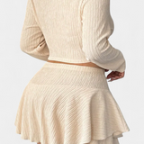 Daline Conjunto Top Largo y Falda Fruncida Colección Luxe