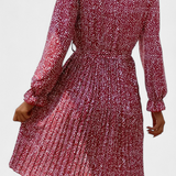 Evabeth Vestido Midi Plisado Leopardo Edicion Limitada