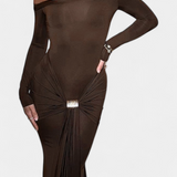 Vesna Vestido Cruzado Un Hombro Colección Exclusiva