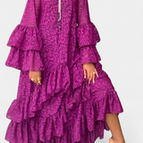 Eliselle Vestido Maxi Asimétrico Exclusivo Plisados