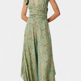 Leandra Mono Fluido Cruzado Edición Limitada Floral Verde