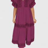 Allona Vestido Maxi Boho Colección Exclusiva Escote V