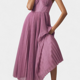 Ottilie Vestido Chiffon Plisado Corsé Esculpido Colección