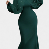 Atenea Vestido Halter De Malla Con Mostacillas Exclusivas