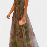 Ingrid Vestido Maxi Floral Con Escote En V Exclusivo