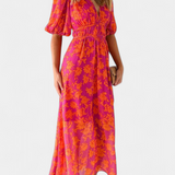 Wren Vestido Midi Floral Colección Fina Elegante Exclusivo