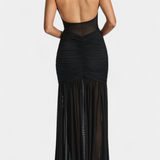 Therese Vestido Milk Silk Fruncido Esculpido Exclusivo