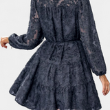 Soreia Vestido Camisero Botones Manga Texturizada Exclusivo