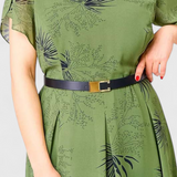 Lupita Vestido Midi De Chiffon Verde Con Corte En A Edición