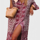 Chinara Vestido Largo Boho con Bordado Étnico Exclusivo