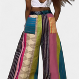 Marina Pantalones Anchos Algodón Suave Edición Limitada