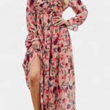 Keti Vestido Maxi Colección Floral Mangas Largas Exclusivas