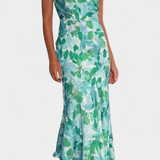 Reya Vestido Asimétrico Un Hombro Estampado Floral Premium
