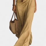 Souline Vestido Maxi Solapa Manga Larga Sastrería Exclusiva