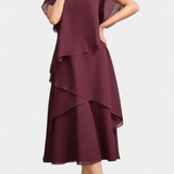 Cornelia Vestido de Chiffon Silueta Flotante Exclusivo