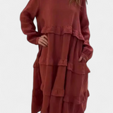 Jada Vestido Sudadera Volantes Exclusiva Casual-Chic