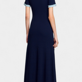 Alexia Vestido Midi Punto Ribete Colección Luxe Exclusiva