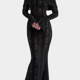Rosalie Vestido Maxi Off Shoulder Encaje Exclusiva Elegante