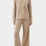 Aireen Conjunto de Punto Cárdigan y Pantalón Ancho Edición