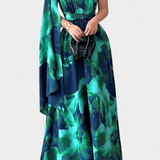 Kelbie Exclusiva Vestido Largo Asimétrico Colección Otoño