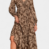 Lunetta Vestido Maxi Bohemio Estampado Floral Exclusivo