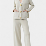 Aireen Conjunto de Punto Cárdigan y Pantalón Ancho Edición