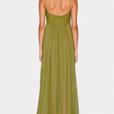 Elettra Vestido Maxi Tirantes Finos Drapeado Exclusivo