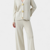 Aireen Conjunto de Punto Cárdigan y Pantalón Ancho Edición