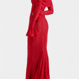 Rosalie Vestido Maxi Off Shoulder Encaje Exclusiva Elegante