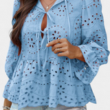 Kayden Top Bohemio De Encaje Corte Fluido Exclusivo