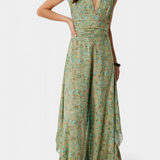 Leandra Mono Fluido Cruzado Edición Limitada Floral Verde