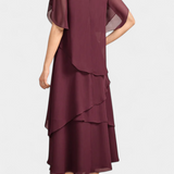 Cornelia Vestido de Chiffon Silueta Flotante Exclusivo
