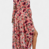 Keti Vestido Maxi Colección Floral Mangas Largas Exclusivas